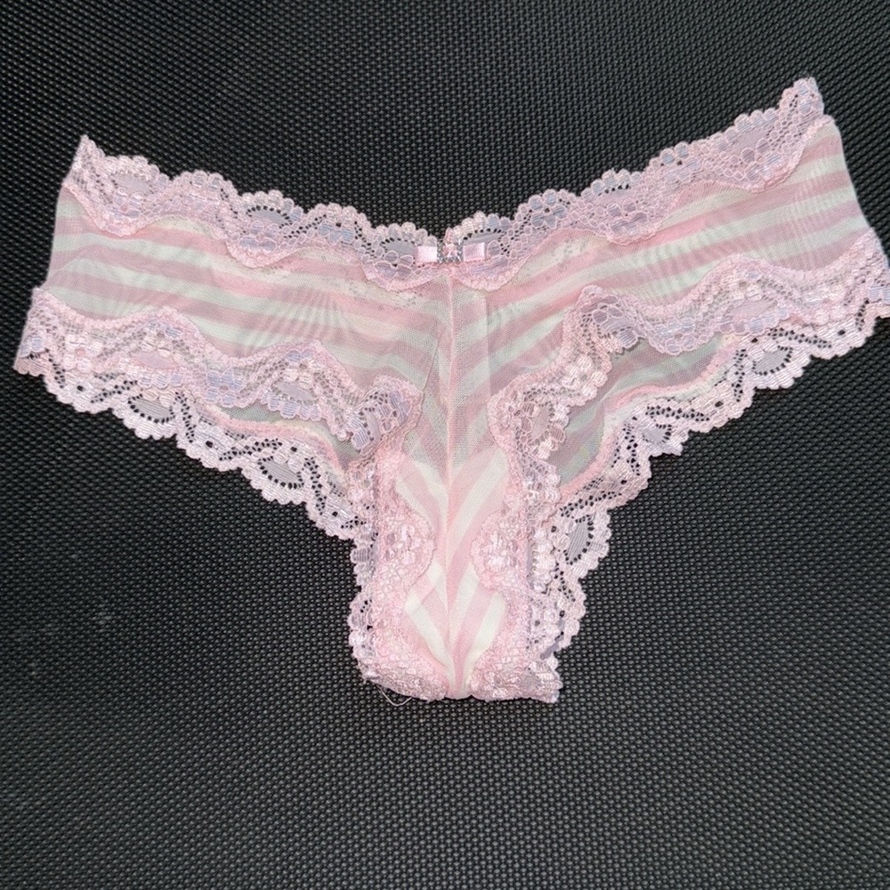 NEW Victoria’s Secret Lingerie Vintage Gorgeous Panties Thong Cheeky Lace Trim